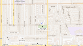 Map for Sunset Ridge Apartments - Upland, CA