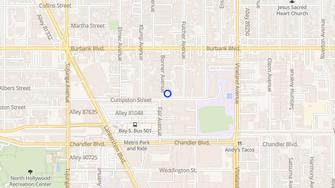 Map for Bonner Casitas Apartments - North Hollywood, CA