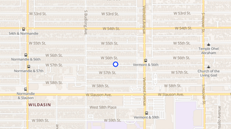 Map for 1061 W 57th St - Los Angeles, CA