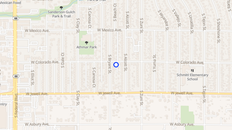 Map for 1800 S Zuni Street - Denver, CO