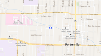 Map for Sierra View Mobile Home Park - Porterville, CA