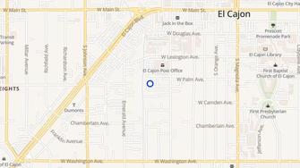 Map for Evergreen Mobile Home & RV Park - El Cajon, CA